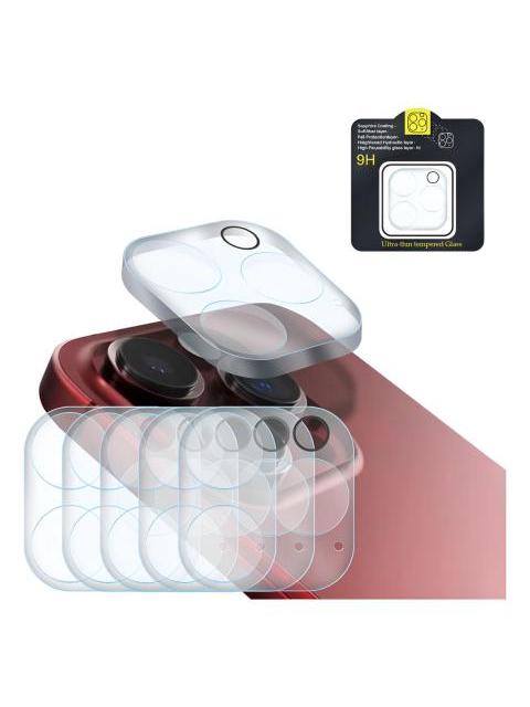5PZ MICA PROTECTORA ADHESIVA PARA LENTE CAMARA PARA IPHONE 15 PRO A3101 15 PRO MAX A2849 CRISTAL TEMPLADO 9H RESISTENTE A GOLPES Y RAYONES FACIL INSTALACION Y TRANSPARENCIA TOTAL