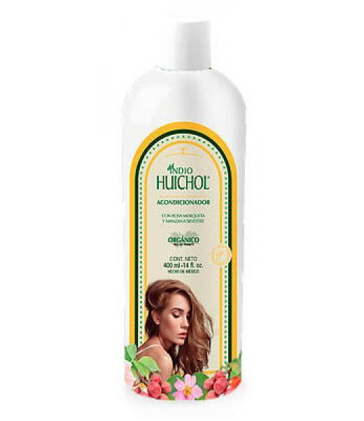 ACONDICIONADOR HUICHOL 400 ML CON ROSA MOSQUETA Y MANZANA SILVEST SHAMPOO DEL INDIO HUICHOL