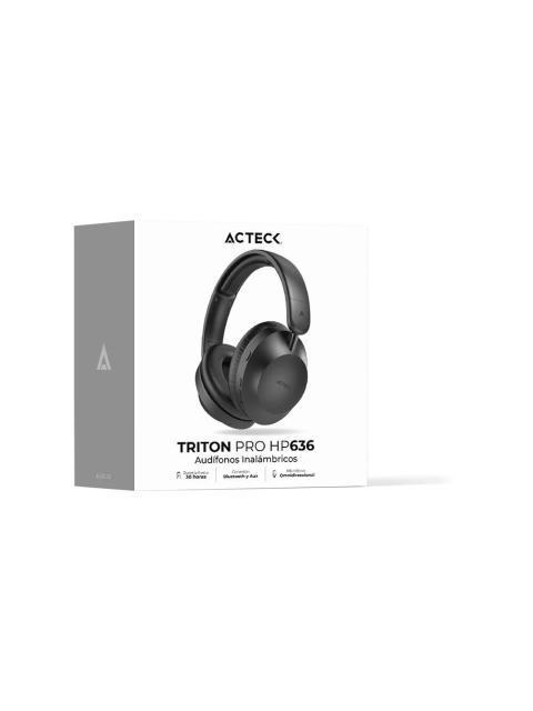 ACTECK AUDIFONOS CON MICROFONO TRITON PRO HP636 BLUETOOTH ALAMBRICO-INALAMBRICO USB-C NEGRO - Image 4