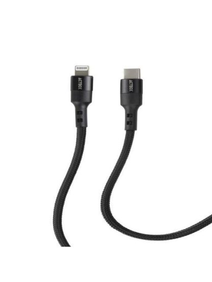 ACTECK CABLE USB-C MACHO - LIGHTNING MACHO 1.80 METROS NEGRO