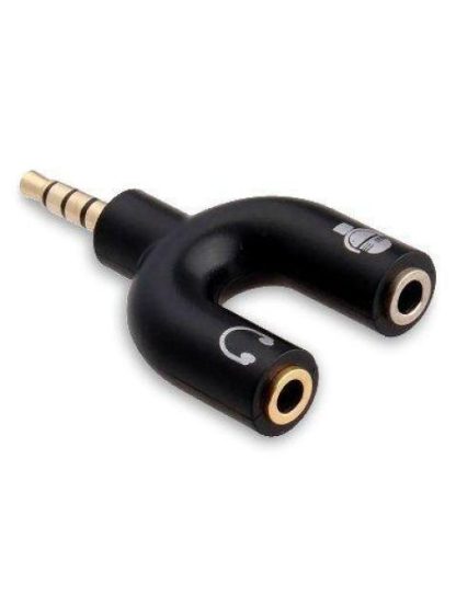 ADAPTADOR BROBOTIX CONECTOR STEREO Y A 3.5MM DUAL HEMBRA NEGRO 181802-2 - Image 2
