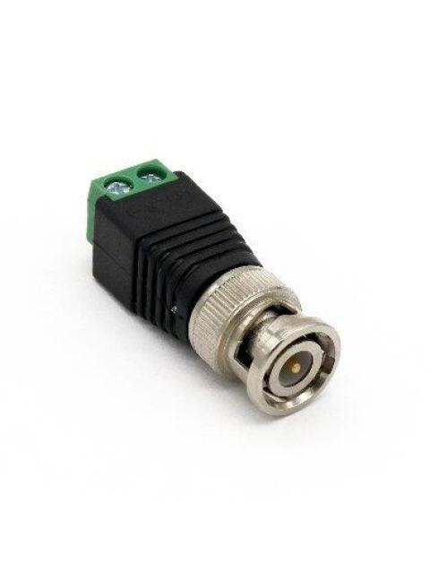 ADAPTADOR CCTV BROBOTIX 764786 NEGRO C- VERDE BNC MACHO COAXIAL MACHO