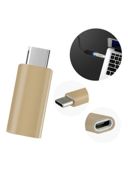 ADAPTADOR CONVERTIDOR MICRO USB V8 HEMBRA A TIPO C MACHO