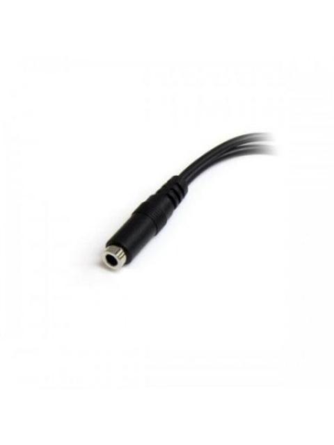 STARTECH  CABLE 35MM HEMBRA - 2X DE 35MM MACHO 13CM NEGRO - Image 5