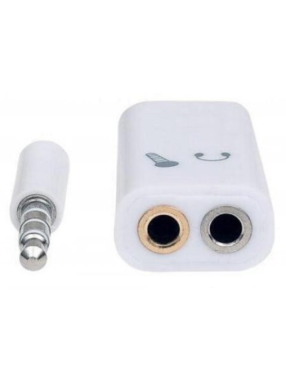 MANHATTAN ADAPTADOR DE AUDIO 3.5MM MACHO - 2X 3.5MM HEMBRA BLANCO - Image 4