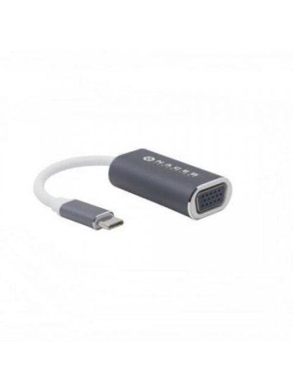 NACEB ADAPTADOR USB C MACHO - VGA HEMBRA GRIS-BLANCO - Image 2