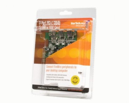 STARTECH  TARJETA PCI EXPRESS PEX1394B3 ALAMBRICO 3 PUERTOS FIREWIRE - Image 2