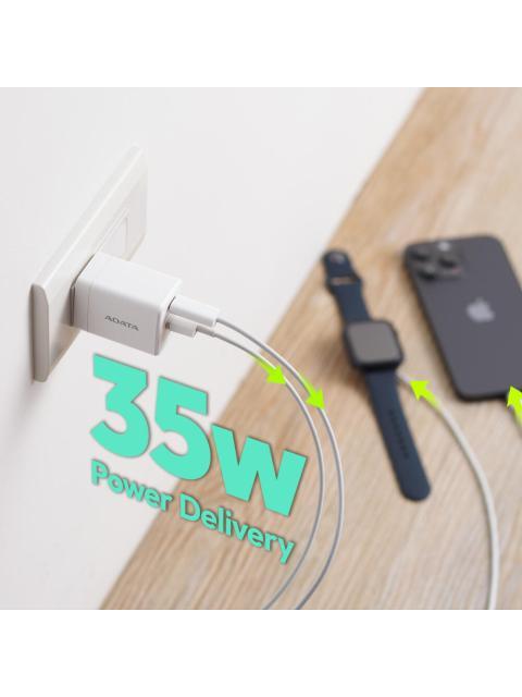 ADATA CARGADOR DE PARED CHARGERU 35W 9V 1 X USB-A 1 X USB-C - Image 5
