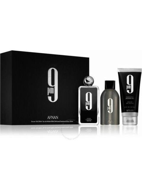 AFNAN 9 PM SET DE 3 PIEZAS 100ML PARFUM HOMBRE SPRAY