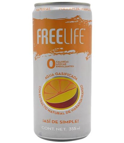 AGUA GASIFICADA NARANJA MANGO 355 ML FREELIFE
