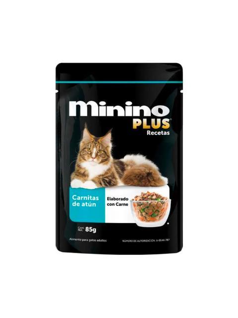 ALIMENTO PARA GATO MININO PLUS CARNITAS DE ATUN 85 GR