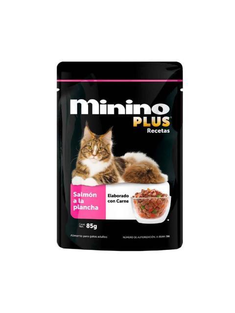 ALIMENTO PARA GATO MININO PLUS SALMON A LA PLANCHA 85 GR