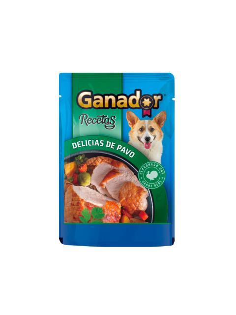 ALIMENTO PARA PERRO GANADOR RECETAS DELICIAS DE PAVO 100 GR