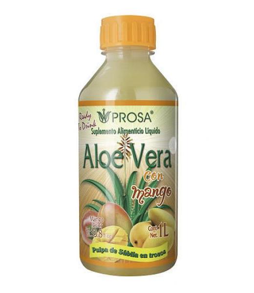 ALOE VERA CON MANGO 1LT CON PULPA DE SABILA EN TROZOS PROSA