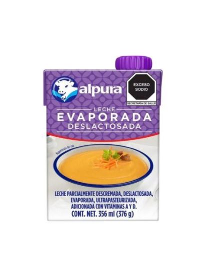ALPURA LECHE EVAPORADA DESLACTOSADA 356 ML