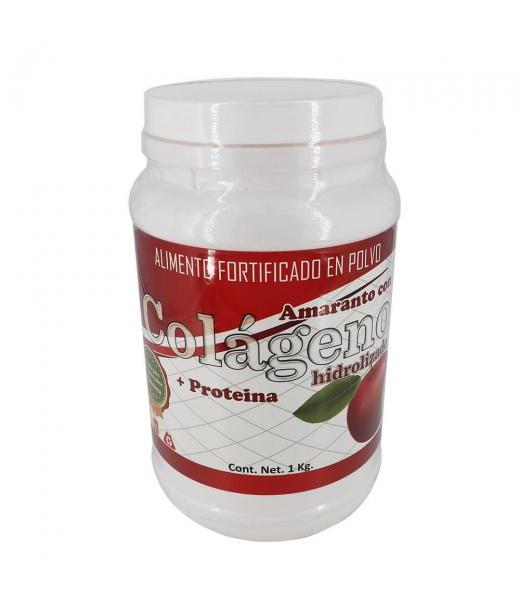 AMARANTO C COLAGENO HIDROL. +PROTEINA SABOR ARANDANO 1 KG MIEL SALUD Y VIDA