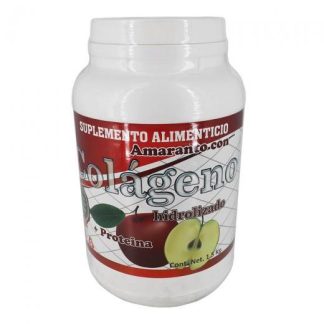AMARANTO C COLAGENO HIDROL. +PROTEINA SABOR MANZANA 1.5 KG MIEL SALUD Y VIDA
