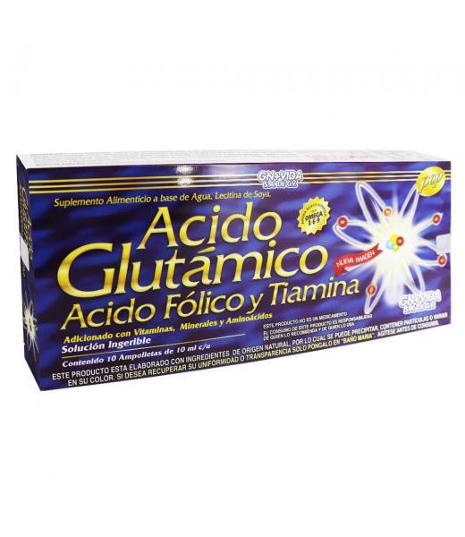 AMP. ACIDO GLUTAMICO C 10 C ACIDO FOLICO Y TIAMINA GN+VIDA