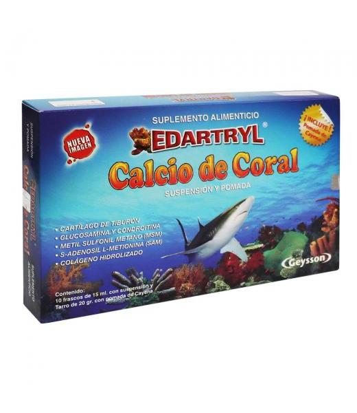 AMP. EDARTRYL CALCIO DE CORAL C 10 SUSPENSION Y POMADA CARTILAGO GEYSSON