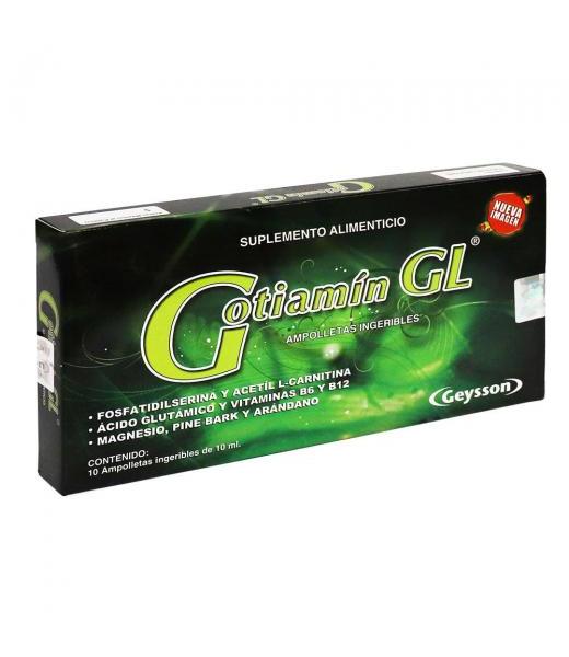 AMP. GOTIAMIN GL C 10 FOSFATIDILSERINA Y ACETIL L-CARNITINAACIDO GEYSSON