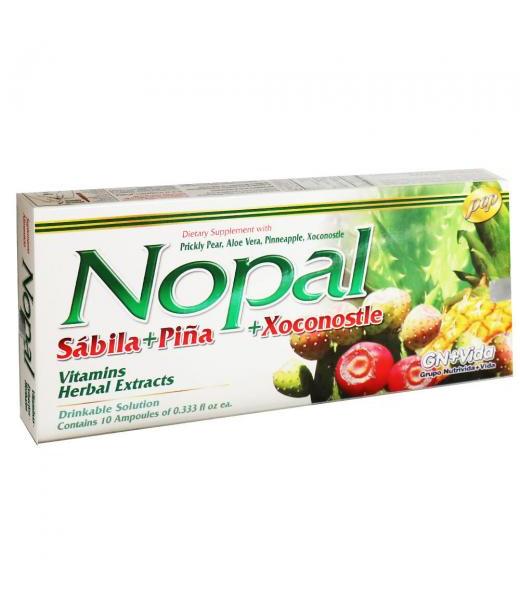 AMP. NOPAL SABILA+PIÑA+XOCONOSTLE C 10. EXTRACTOS HERBALES GN+VIDA
