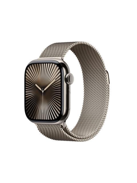 APPLE WATCH SERIES 10 GPS + CELLULAR CAJA DE 42 MM TITANIO COLOR NATURAL CORREA MILANES COLOR NATURAL