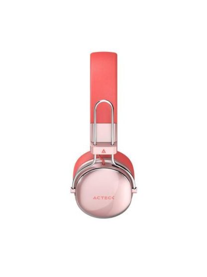 AUDIFONOS INALAMBRICOS BLUETOOTH LUXE CHIC HP710 ACTECK ELITE SERIES DURACION DE BATERIA HASTA 30H COLOR SALMON. AC940894 - Image 2