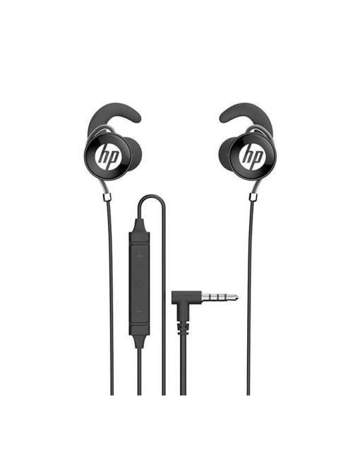 AUDIFONOS NEGRO HP DHE7004 STEREO DEEP BASS CON MICROFONO PLAY-PAUSA AVANZAR ENTRADA AUXILIAR 3.5MM - FUNCION MANOS LIBRES PARA HABLAR POR CELULAR