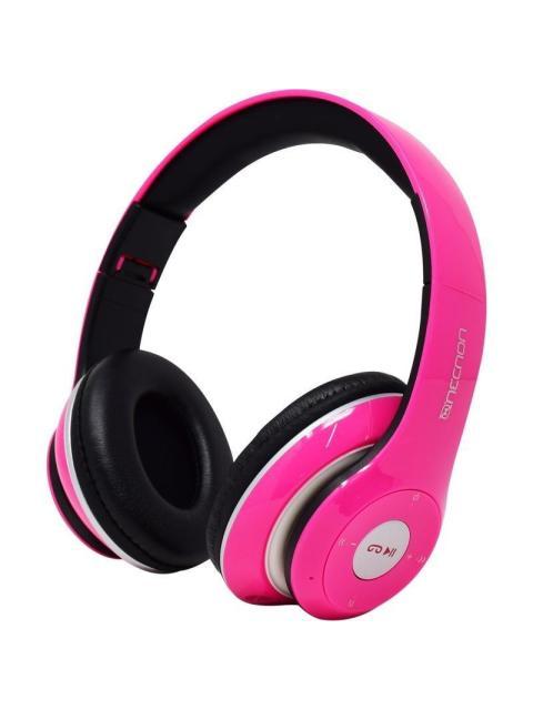 AUDIFONOS OVEREAR BLUETOOTH NBH01 SONIDO HIFI 3.5MM RADIO FM MICRO SD 3.5MML MANOS LIBRES RUBBERIZED ROSA