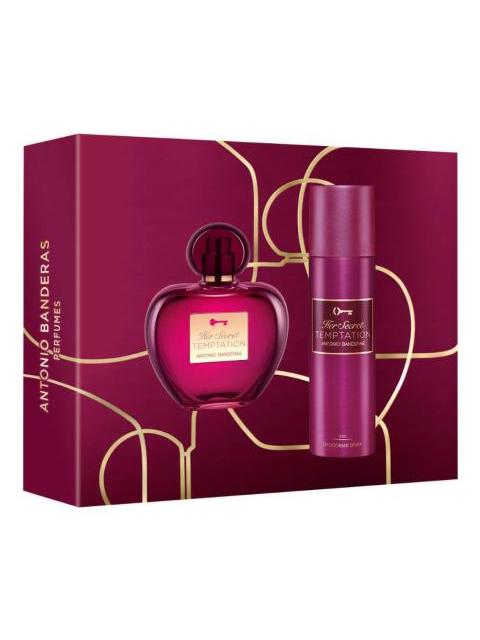 BANDERAS SET HER SECRET TEMPTATION EDT 80 ML + DEO 2 UNID