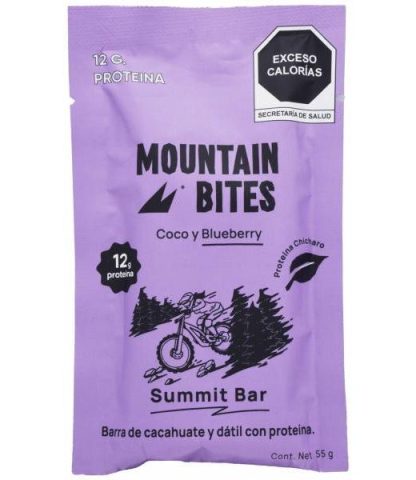BARRA CON PROTEINA COCO Y BLUEBERRY 55 G MOUNTAIN BITES P 10