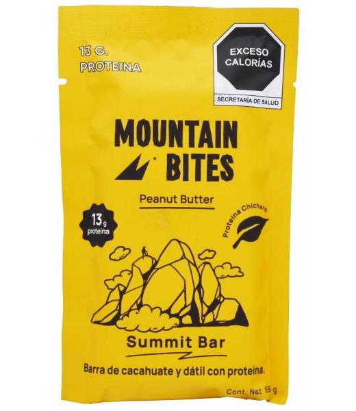 BARRA CON PROTEINA PEANUT BUTTER 55 G MOUNTAIN BITES P 10