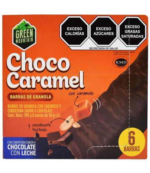 BARRA DE GRANOLA CON CARAMELO Y CHOCOLATE 180 G GREEN MOUNTAIN P 6
