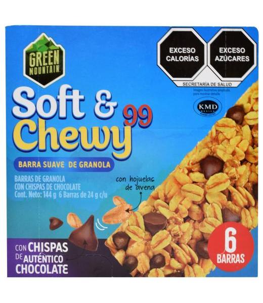 BARRA DE GRANOLA CON CHOCOLATE 144 G GREEN MOUNTAIN P 6
