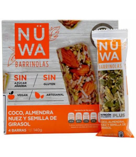 BARRA DE SUPERFOODS COCO NUEZ ALMENDRA 30 G NUWA P 8