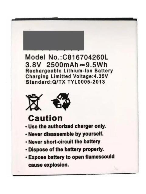 BATERIA COMPATIBLE CON BLU DASH 5.5 D470 C816704260L 2500MAH