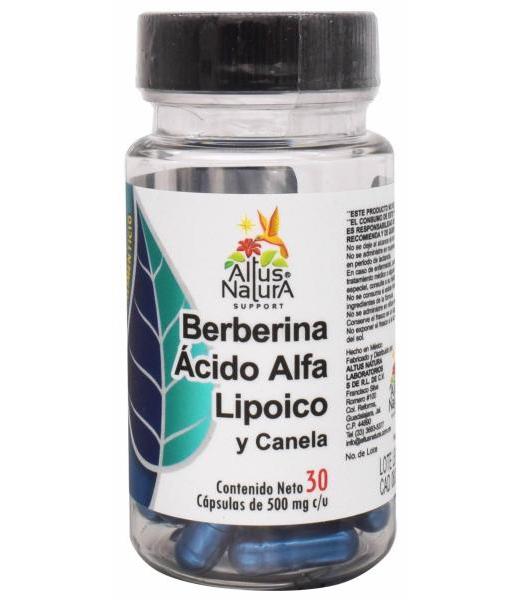 BERBERINA ACIDO ALFA LIPOICO CANELA 30 CAP ALTUS NATURA