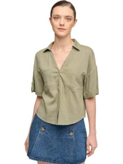 BLUSA CASUAL VERDE OLIVO HOLLY LAND - Image 2
