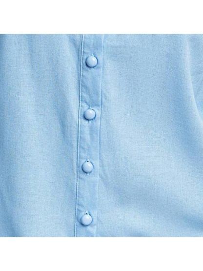 CAMISA BORDADA AZUL HOLLY LAND - Image 6
