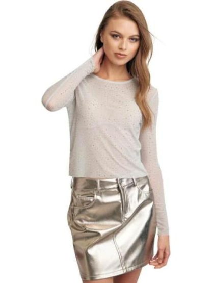 BLUSA CON PEDRERIA PLATA HOLLY LAND - Image 5