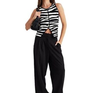 BLUSA ESTAMPADA BLANCO/NEGRO HOLLY LAND