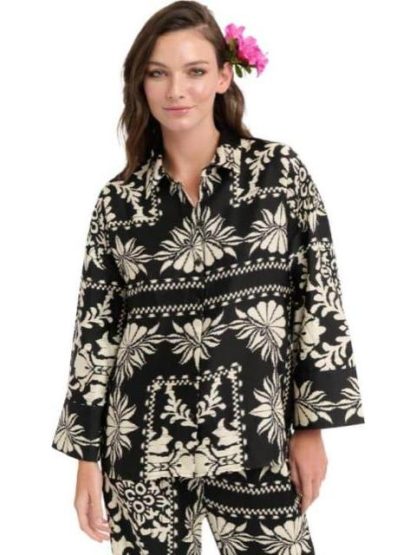 BLUSA SATINADA NEGRO HOLLY LAND - Image 2