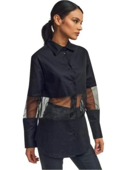 CAMISA CON TRANSPARENCIA NEGRO HOLLY LAND - Image 3