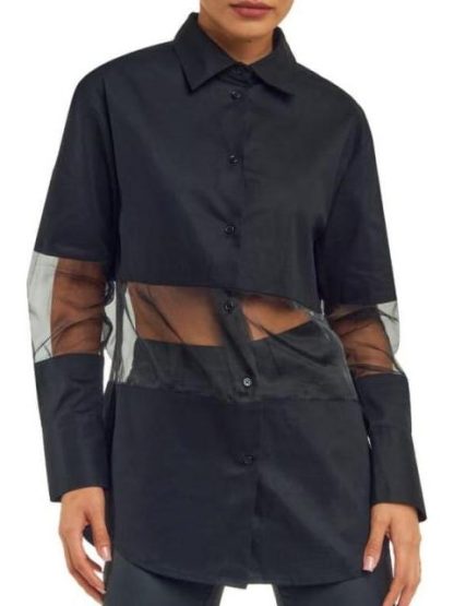 CAMISA CON TRANSPARENCIA NEGRO HOLLY LAND - Image 5