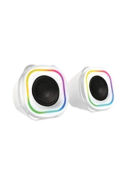 BOCINAS 2.0 GAMER GLIMM QUAD BG555 BALAM RUSH CONEXION BLUETOOTH-AUXILIAR CONTROLADOR TOUCH ILUMINACION LED 3 MODOS 10W RMS. SONIDO ESTEREO ALIMENTACIO - Image 2
