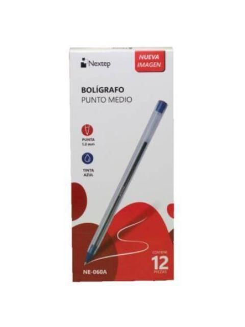 BOLIGRAFO NEXTEP NE060A 1000 0.0 COLOR AZUL 1MM C-12 BARRIL TRASPARENTE CONTENIDO POR MASTER 120 PIEZAS