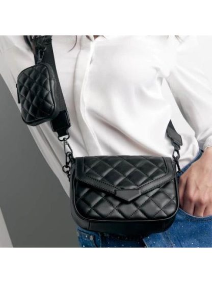 BOLSA CROSSBODY CON MONEDERO NEGRO HOLLY LAND