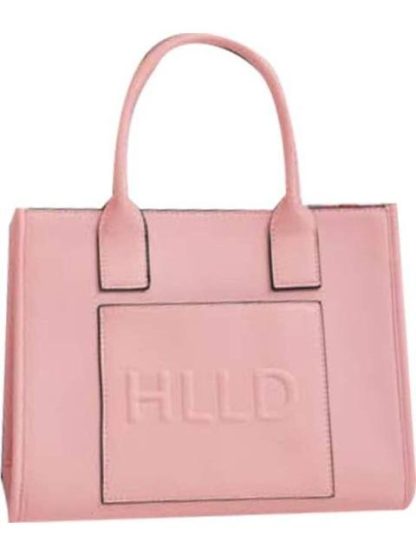 BOLSA SATCHEL CON RELIEVE ROSA HOLLY LAND