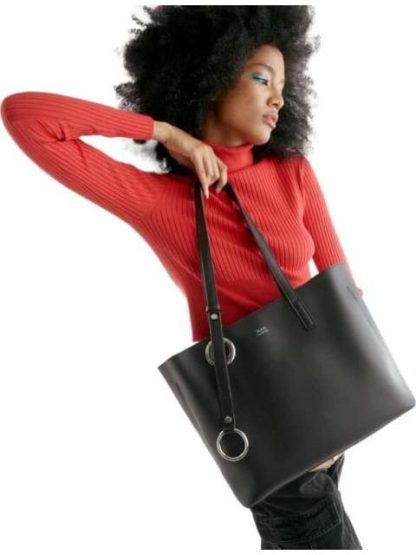 BOLSA TOTE CON LLAVERO NEGRO VI LINE - Image 2