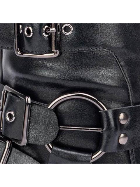 BOTA ALTA CON HEBILLAS NEGRO THALIA SODI - Image 7